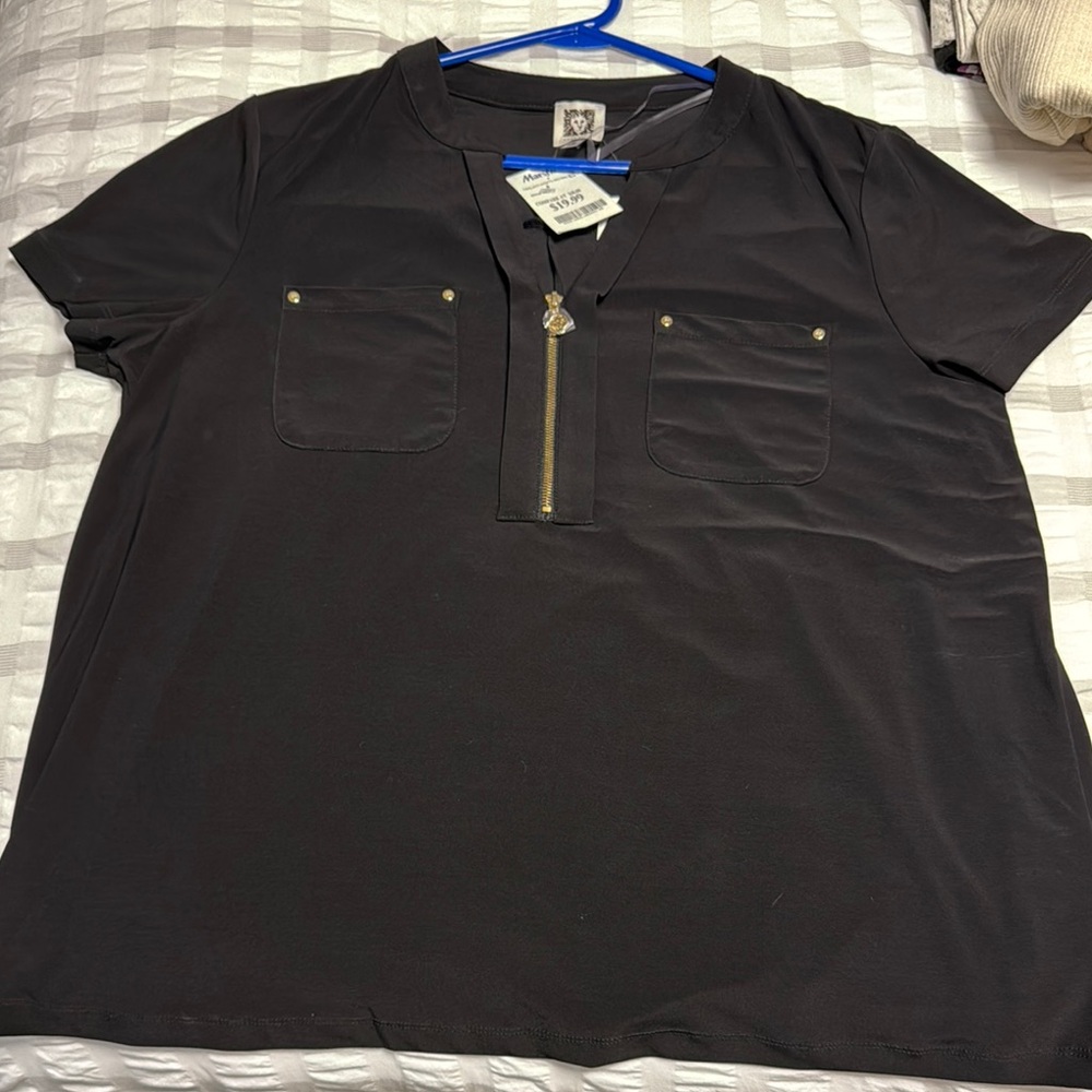Black Anne Klein T-Shirt